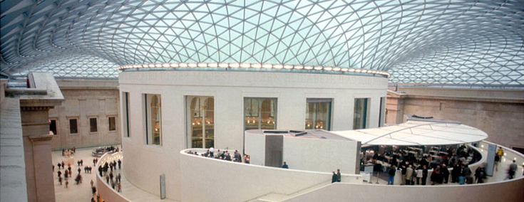 Roof over the Queen Elizabeth II Great Court of the British Museum