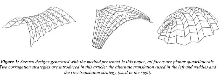 Doubly curved thin-walled structures with folded facet construction