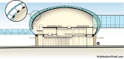 Cross section of the part of Terminal 2E before collapse