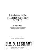 H. Møllmann, Introduction to the theory of thin shells, Wiley, 1981, 181 pages