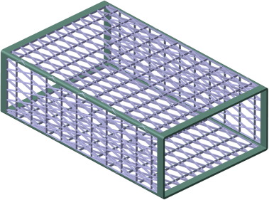 Composite anisogrid lattice wing box beam