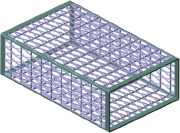 Composite anisogrid lattice wing box beam
