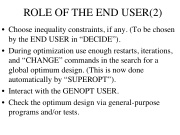 Role of the End user (2 of 2 slides)