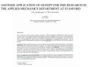 An example of the use of GENOPT for PhD research at a university