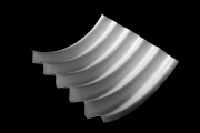 A curved corrugated sheet from the Advanced Structures Group at the University of Cambridge