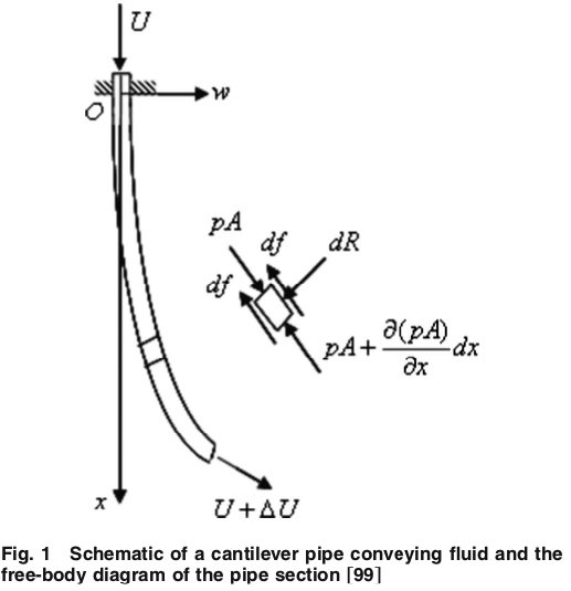Cantilever pipe conveying fluid