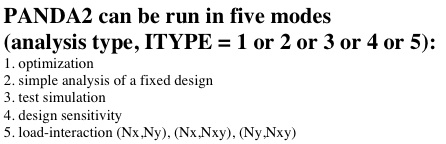 Types of analyses that can be performed by PANDA2