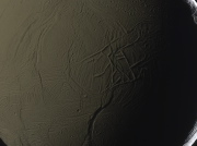 Wrinkles on the face of Saturn's icy moon, Enceladus