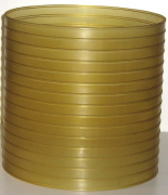 Spun cast externally ring-stiffened circular cylindrical shell to be tested under uniform axial compression