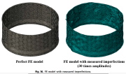 Perfect finite element model and the finite element model with measured imperfections