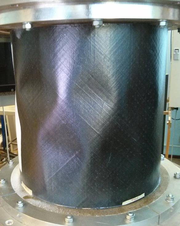 Axially compressed laminated composite cylindrical shell