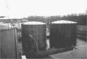 Two large tanks before testing under external pressure