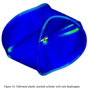 Mesh-free method: Pinched cylindrical shell with end diaphragms