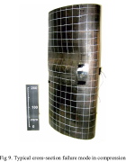 Buckled axially compressed tube with elliptical cross section