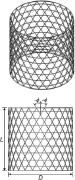 A lattice cylindrical shell