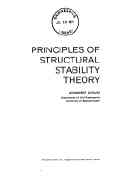 Alexander Chajes, Principles of structural stability theory, Prentice-Hall, 1974, 336 pages