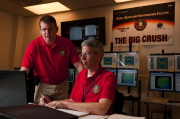 Mark Hilburger (left) and Mike Roberts, NASA's Shell Buckling Knockdown Factor (SBKF) program (2011)
