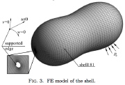 ANSYS Finite element model of a Cassini shell of revolution