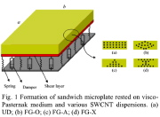 Sandwich microplate resting on a visco-Pasternak foundation with various thickness distributions of Single Wall Carbon NanoTubes (SWCNT)