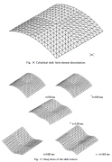 TRIC element model for large deflection of a cylindrical panel with inward-directed concentrated load