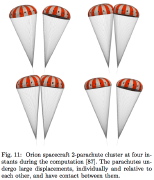 Fluid-structure interaction involving a 2-parachute cluster