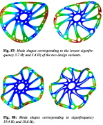 Vibration modes and frequencies obtained from a finite cell based finite element model of a thin-walled structure