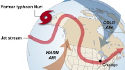 November 10, 2014: Buckled jet stream brings warm air and cold air