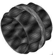 Linear bifurcation buckling of cylindrical skin and T-ring web for a shell under combined axial and circumferential compression