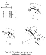 Elements needed for the buckling analysis of a stringer-stiffened cylindrical shell