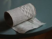 Buckling of roll of toilet paper having accidentally been axially compressed